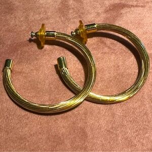Gold toned hoop earrings